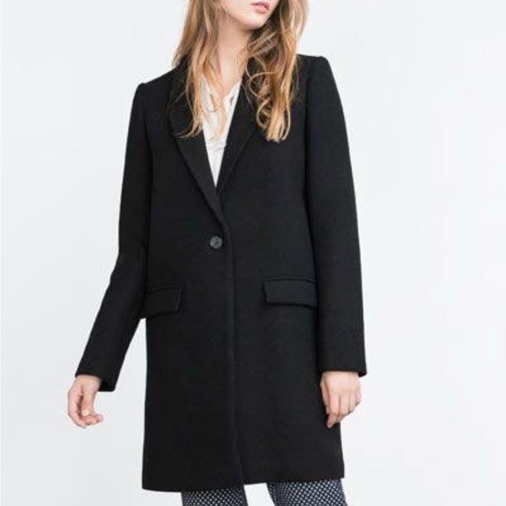Zara black coat - Picture 1 of 5
